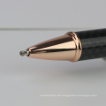 Hochwertige Luxus Roségold Carbon Faser Ball Stift Metal Ball Stift Custom Logo Stift für Geschenk